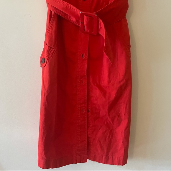 Derek Lam Red Utility Dress, Sz 38, US 8, M - Picture 11 of 14